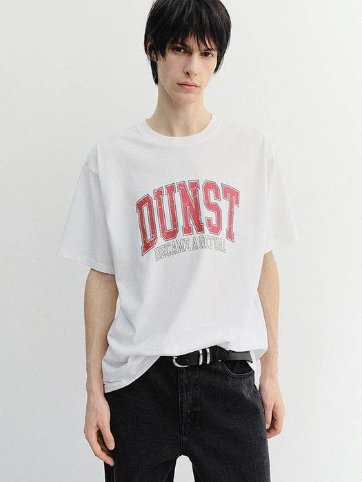 Dunst Unisex Vintage Arch Logo T-Shirt Off White