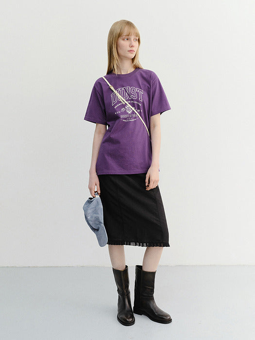 Dunst Unisex Cupid Arch Logo T-Shirt Deep Purple