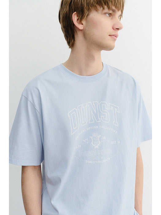 Dunst Unisex Cupid Arch Logo T-Shirt Soft Blue