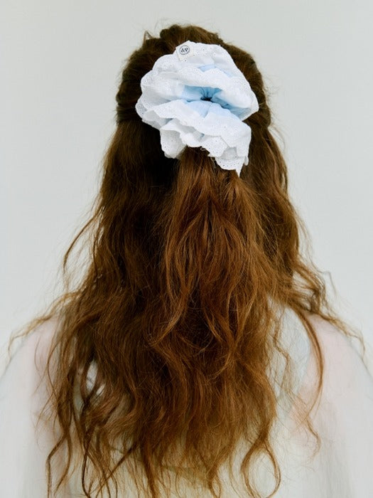 Wconcept_Depound lace scrunchie - blue