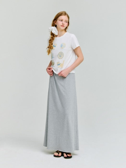 Wconcept_Depound kitten fish market slim t-shirt - ivory