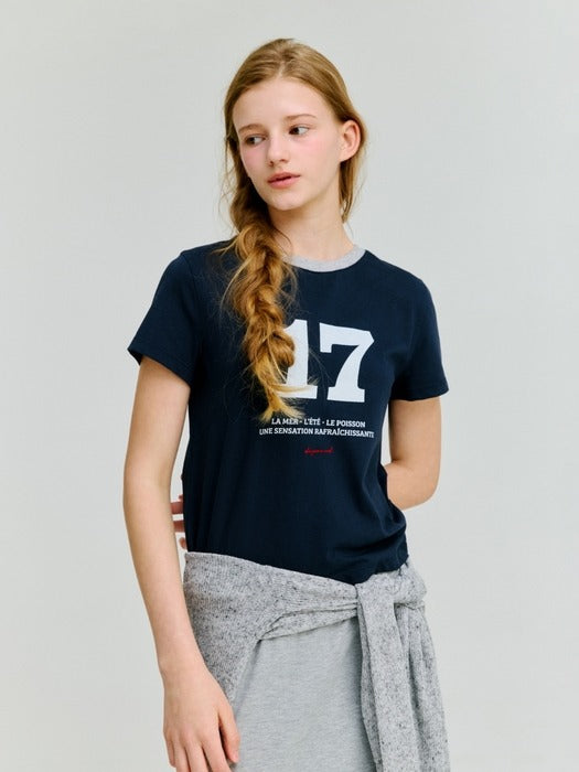 Wconcept_Depound no.17 graphic slim t-shirt - navy