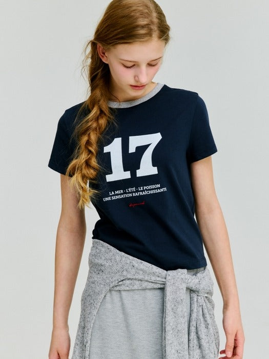 Wconcept_Depound no.17 graphic slim t-shirt - navy