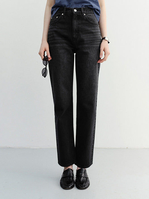 Dunst Essential Cropped Jeans Black