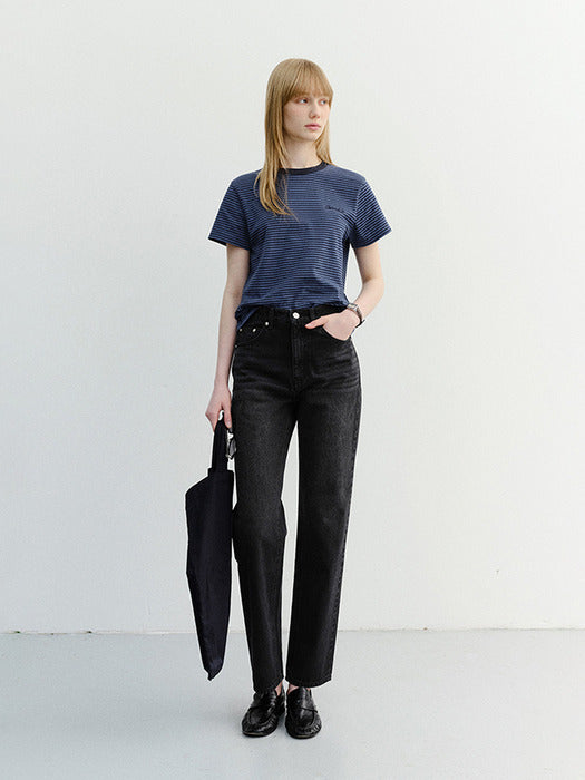 Dunst Essential Cropped Jeans Black