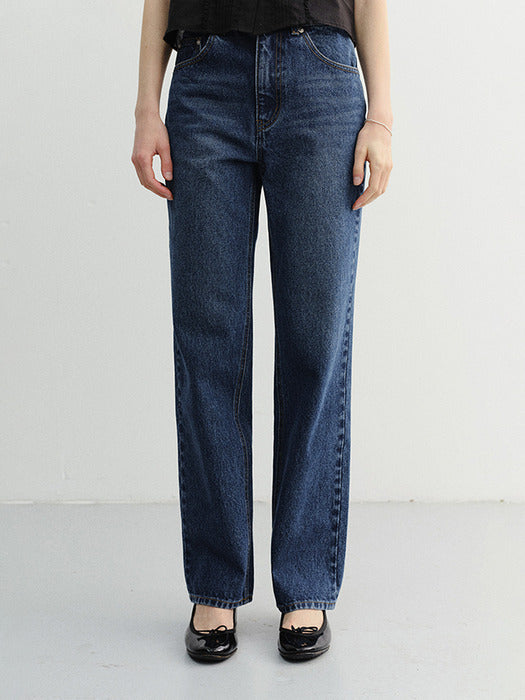 Dunst Essential Cropped Jeans Classic Blue