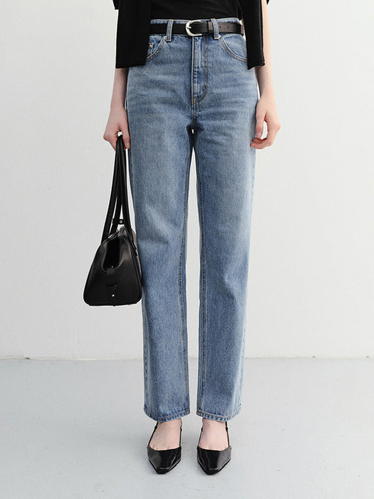 Dunst Essential Cropped Jeans Light Blue