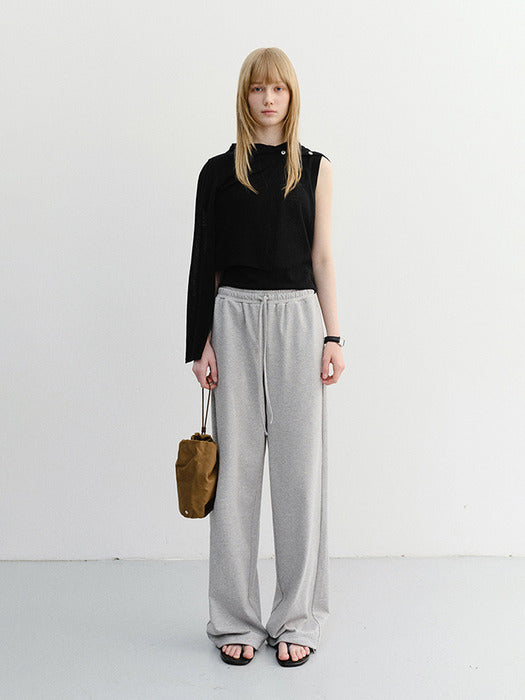 [dunst] Summer Wide Jogger Pants Melange GREY_UDPA6B225G2