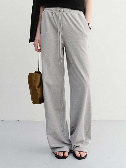 [dunst] Summer Wide Jogger Pants Melange GREY_UDPA6B225G2