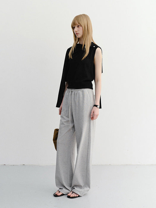 [dunst] Summer Wide Jogger Pants Melange GREY_UDPA6B225G2