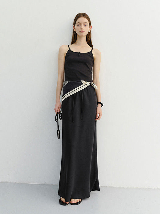 Dunst Linen Maxi Skirt Black