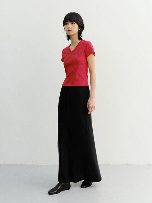 Dunst Linen Maxi Skirt Black
