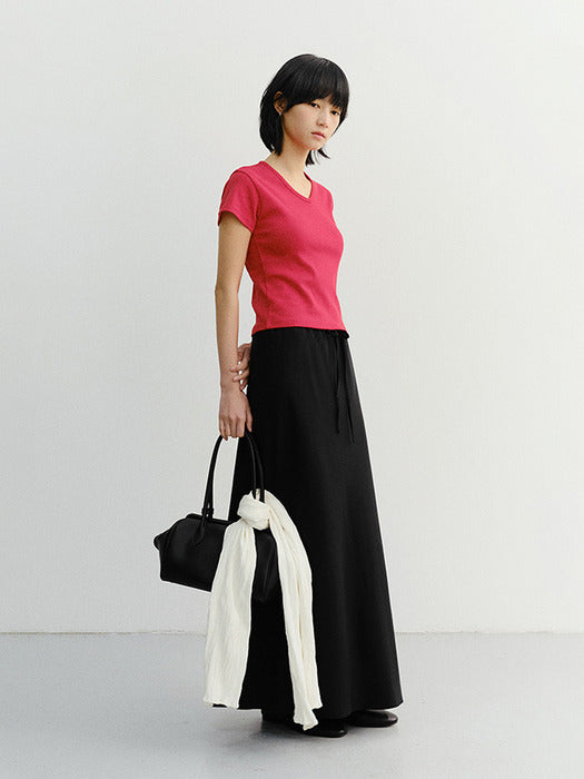 Dunst Linen Maxi Skirt Black