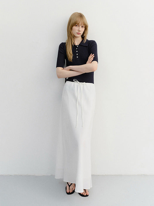 Dunst Linen Maxi Skirt White