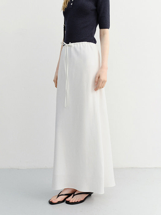 Dunst Linen Maxi Skirt White
