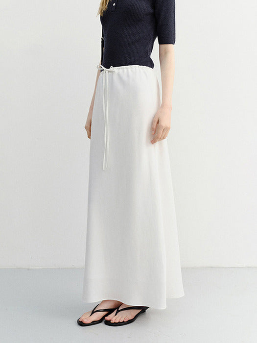 Dunst Linen Maxi Skirt White
