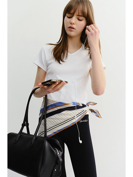 Dunst V-Neck Slim Top Off White