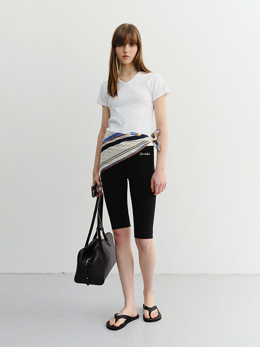 Dunst V-Neck Slim Top Off White
