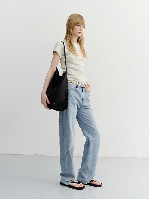 Dunst Essential T-Shirt Oatmeal Melange