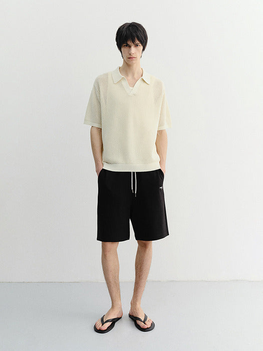 Dunst Unisex Logo Sweat Shorts Black