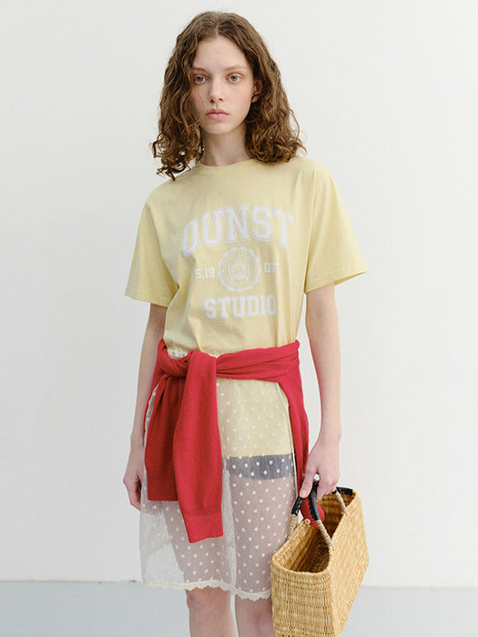 Dunst Unisex Classic Logo T-Shirt Lemon
