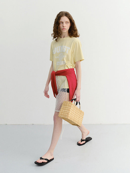 Dunst Unisex Classic Logo T-Shirt Lemon