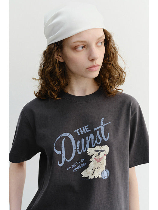 Dunst Unisex Drawing Puppy T-Shirt Charcoal Grey