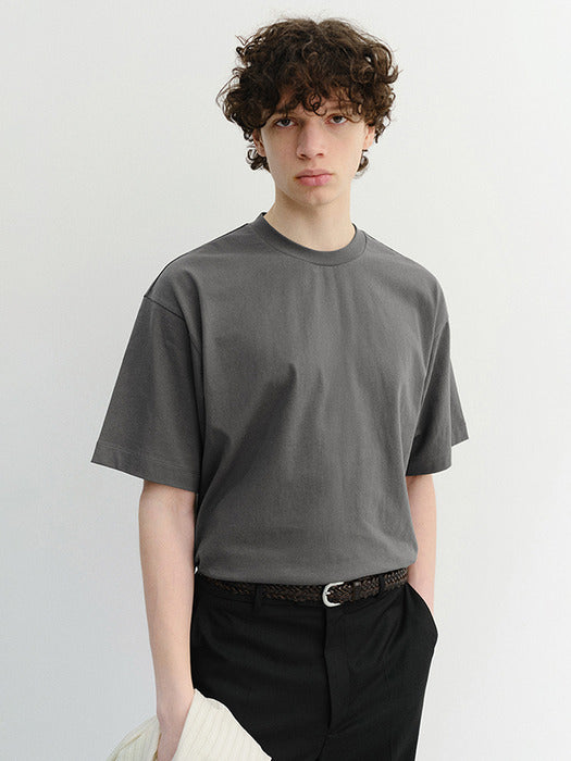 Dunst Unisex Essential Loose T-Shirt Washed Charcoal