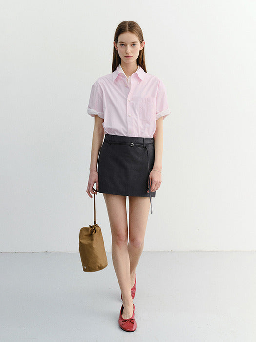 [dunst] Unisex Oversized Half Sleeve Shirt Soft PINK_UDSH6B128P1