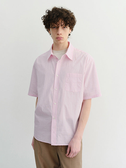 [dunst] Unisex Oversized Half Sleeve Shirt Soft PINK_UDSH6B128P1