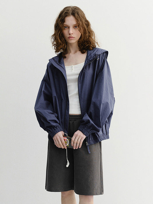 Dunst Unisex Summer Breeze Windbreaker Navy Blue