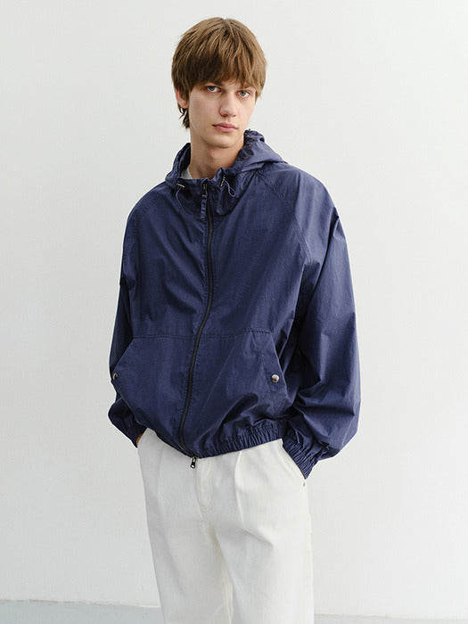 Dunst Unisex Summer Breeze Windbreaker Navy Blue