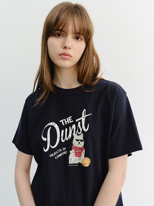Dunst Unisex Drawing Puppy T-Shirt French Navy