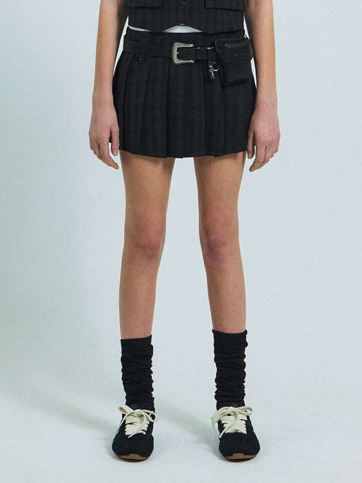 [grove] 26Ss Janell Layered Skirt (Black)