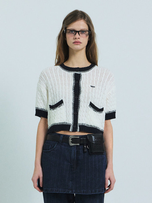 [grove] 26Ss Darcy H/S Knit Cardigan (Ivory)