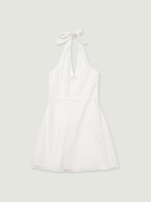 [grove] 26Ss Catherine Halter One-Piece (White)