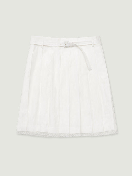 Grove 26Ss Ines Midi Skirt (White)