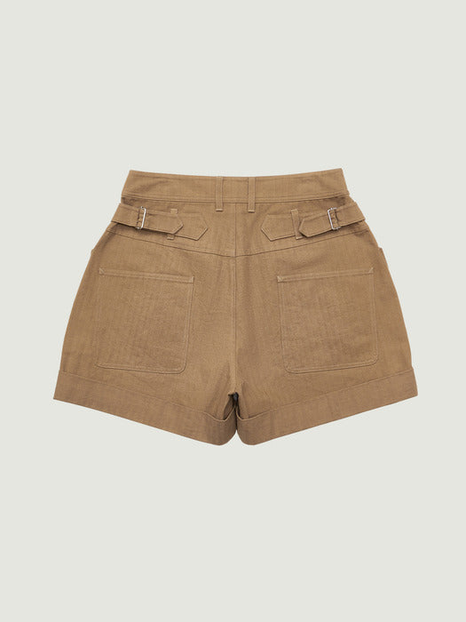 Grove 26Ss Field Pocket Shorts (Beige)