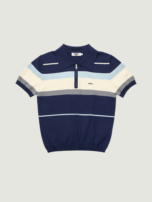 Grove 26Ss Mali Half Zip-UP Collar Knit (Navy)