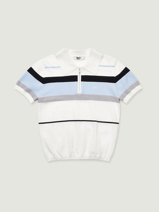Grove 26Ss Mali Half Zip-UP Collar Knit (White)