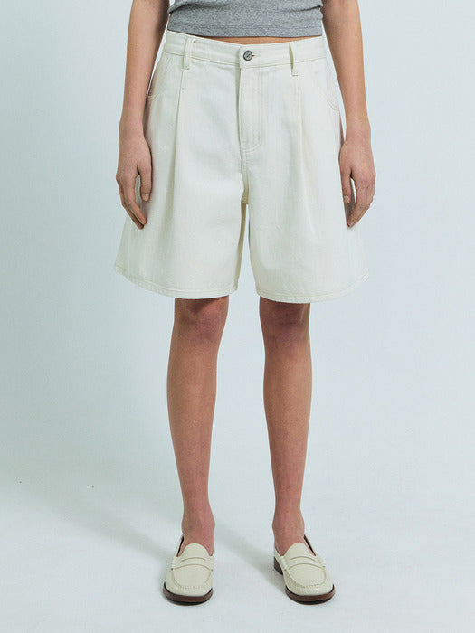 Grove 26Ss Prim Midi Shorts (Ivory)