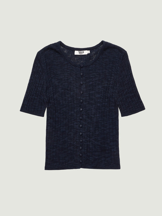 Grove 26Ss Gaby H/S Knit (Navy)