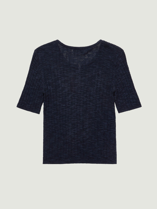Grove 26Ss Gaby H/S Knit (Navy)