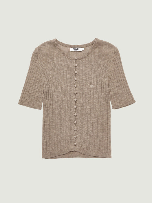 Grove 26Ss Gaby H/S Knit (Brown)