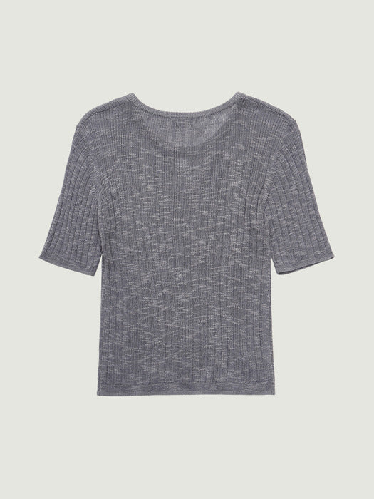 [grove] 26Ss Gaby H/S Knit (Gray)