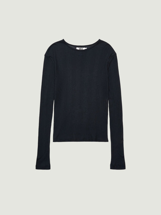 [grove] 26Ss Gaby L/S T-Shirt (Navy)