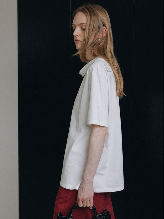 Loeuvre Loose Cowl-Neck Half-Sleeve T-Shirt