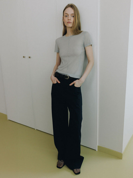 Loeuvre Sheer Slim Jersey Top