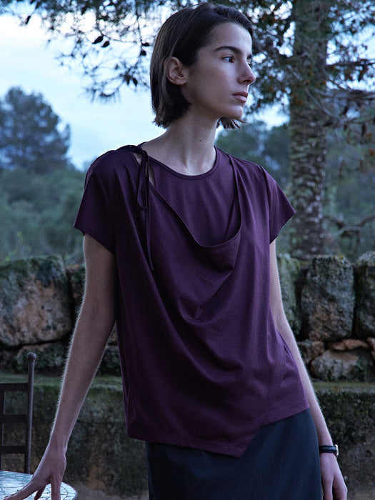 Loeuvre Cowl-Neck Draped Jersey Top
