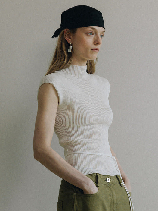Loeuvre Wholegarment Mock Neck Knit Top